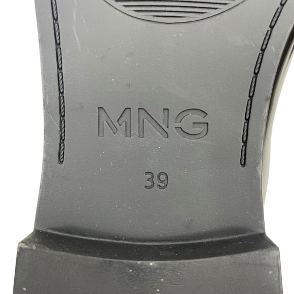 Mango Leather Slip On Loafer with Tassel Black Size 39/ 8.5 - Picture 11 of 12